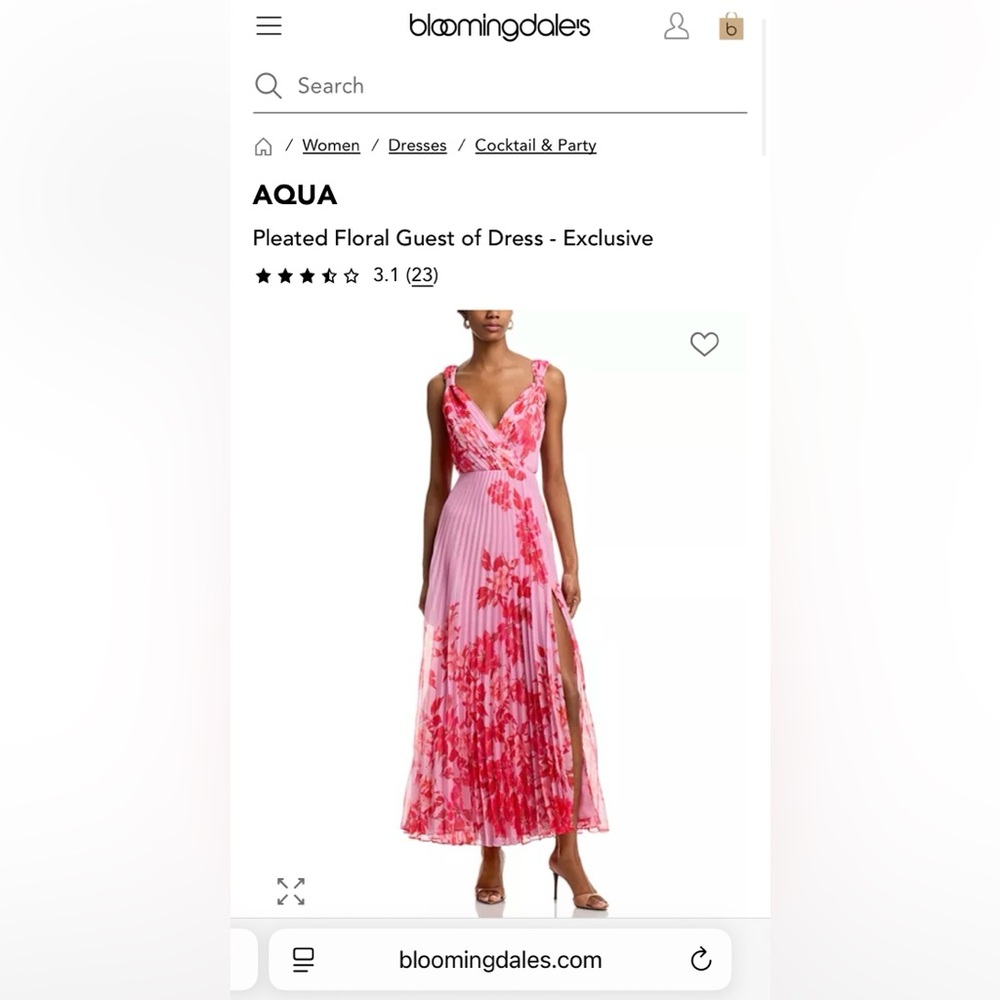 Aqua Pink Floral Maxi Dress